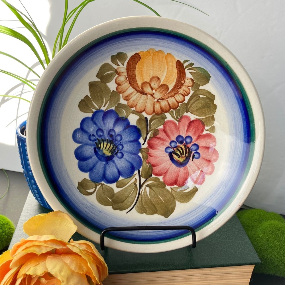 ZF Kolo Wall Plate Wloclawek 6.75in Multicolor Hand Painted Polish Folk Art
